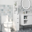 Meuble colonne salle de bain GOTTY blanc