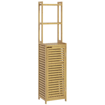 Meuble colonne salle de bains ANEGY bambou&nbsp;