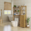 Meuble colonne salle de bains ANEGY bambou&nbsp;