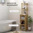 Meuble colonne salle de bains ANEGY bambou&nbsp;