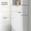 Meuble colonne salle de bains COSMAS blanc