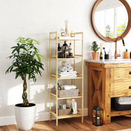 Etagère salle de bain 5 niveaux COLINA bambou