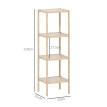 Etagère salle de bain 4 niveaux ALINA bambou
