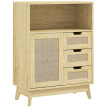 Buffet bas SEED bois et rotin
