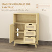 Buffet bas SEED bois et rotin