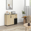 Buffet bicolore FANTINE noir et bois clair
