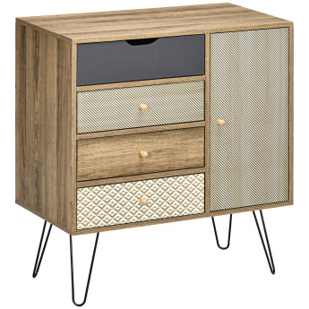 Buffet graphique GERALDINE aspect bois