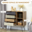 Buffet graphique GERALDINE aspect bois