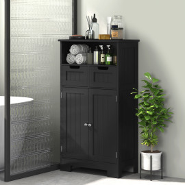 Meuble rangement salle de bain KARLIN noir