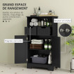 Meuble rangement salle de bain KARLIN noir