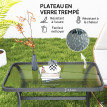 Table basse de jardin RYVIOS noire