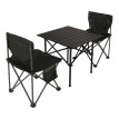 Set de camping HWC-N50, table 2x chaise chaise pliante chaise de pécheur pliable, métal -