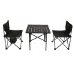 Set de camping HWC-N50, table 2x chaise chaise pliante chaise de pécheur pliable, métal -