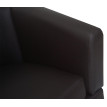 Fauteuil lounge HWC-O17, fauteuil club fauteuil cocktail, certifié MVG similicuir - marron