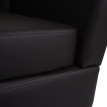 Fauteuil lounge HWC-O17, fauteuil club fauteuil cocktail, certifié MVG similicuir - marron