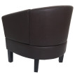 Fauteuil lounge HWC-O17, fauteuil club fauteuil cocktail, certifié MVG similicuir - marron