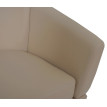 Fauteuil lounge HWC-O17, fauteuil club fauteuil cocktail, certifié MVG similicuir - crème