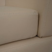 Fauteuil lounge HWC-O17, fauteuil club fauteuil cocktail, certifié MVG similicuir - crème