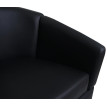 Fauteuil lounge HWC-O17, fauteuil club fauteuil cocktail, certifié MVG similicuir - noir