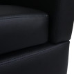 Fauteuil lounge HWC-O17, fauteuil club fauteuil cocktail, certifié MVG similicuir - noir