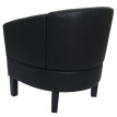 Fauteuil lounge HWC-O17, fauteuil club fauteuil cocktail, certifié MVG similicuir - noir
