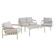 Ensemble de jardin en aluminium HWC-O11, Outdoor 2 places Banc Fauteuil Canapé, Olefin (20