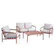 Garniture de jardin en aluminium HWC-O11, Outdoor Banc 2 places Fauteuil Canapé, Olefin (2