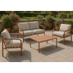 Garniture de jardin en aluminium HWC-O11, Outdoor Banc 2 places Fauteuil Canapé, Olefin (2