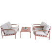 Garniture de jardin en aluminium HWC-O11, Outdoor Banc 2 places Fauteuil Canapé, Olefin (2