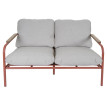 Garniture de jardin en aluminium HWC-O11, Outdoor Banc 2 places Fauteuil Canapé, Olefin (2