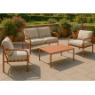 Garniture de jardin en aluminium HWC-O11, Outdoor Banc 2 places Fauteuil Canapé, Olefin (2