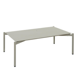 Table de jardin en aluminium HWC-O11, Outdoor Lounge table de balcon, 105x65cm - vert clai