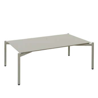 Table de jardin en aluminium HWC-O11, Outdoor Lounge table de balcon, 105x65cm - vert clai