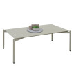 Table de jardin en aluminium HWC-O11, Outdoor Lounge table de balcon, 105x65cm - vert clai