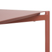 Table de jardin en aluminium HWC-O11, Outdoor Lounge Table de balcon, 105x65cm - terracott