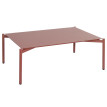 Table de jardin en aluminium HWC-O11, Outdoor Lounge Table de balcon, 105x65cm - terracott