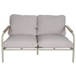Banc de jardin en aluminium HWC-O11, Outdoor Banc 2 places canapé, tissu oléfine (205 g/m2