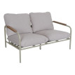 Banc de jardin en aluminium HWC-O11, Outdoor Banc 2 places canapé, tissu oléfine (205 g/m2