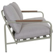 Banc de jardin en aluminium HWC-O11, Outdoor Banc 2 places canapé, tissu oléfine (205 g/m2