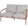 Banc de jardin en aluminium HWC-O11, Outdoor Banc 2 places canapé, tissu oléfine (205 g/m2
