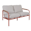 Banc de jardin en aluminium HWC-O11, Outdoor Banc 2 places canapé, tissu oléfine (205 g/m2