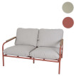 Banc de jardin en aluminium HWC-O11, Outdoor Banc 2 places canapé, tissu oléfine (205 g/m2