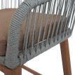 Lot de 2 tabourets de bar Rope HWC-O22, coussins d'extérieur en corde tressée métal aspect