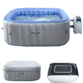 Tourbillon HWC-N97, 5 personnes, In-/Outdoor chauffé gonflable pompe PVC laminé, rectangul
