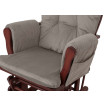 Fauteuil relax HWC-C76, fauteuilàbascule Fauteuil oscillant avec pouf Tissu Velours 320g/m