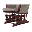 Fauteuil relax HWC-C76, fauteuilàbascule Fauteuil oscillant avec pouf Tissu Velours 320g/m