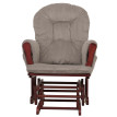 Fauteuil relax HWC-C76, fauteuilàbascule Fauteuil oscillant avec pouf Tissu Velours 320g/m