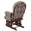 Fauteuil relax HWC-C76, fauteuilàbascule Fauteuil oscillant avec pouf Tissu Velours 320g/m
