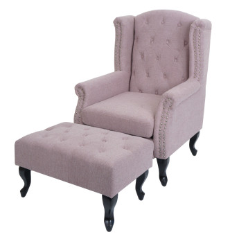 fauteuil Chesterfield, fauteuil relax fauteuil club fauteuilàoreilles, tissu / textile hyd