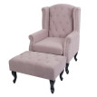 fauteuil Chesterfield, fauteuil relax fauteuil club fauteuilàoreilles, tissu / textile hyd